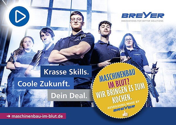 Werbe Banner mit Azubis